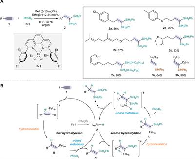 Recent advances in earth-abundant transition metal-catalyzed dihydrosilylation of terminal alkynes